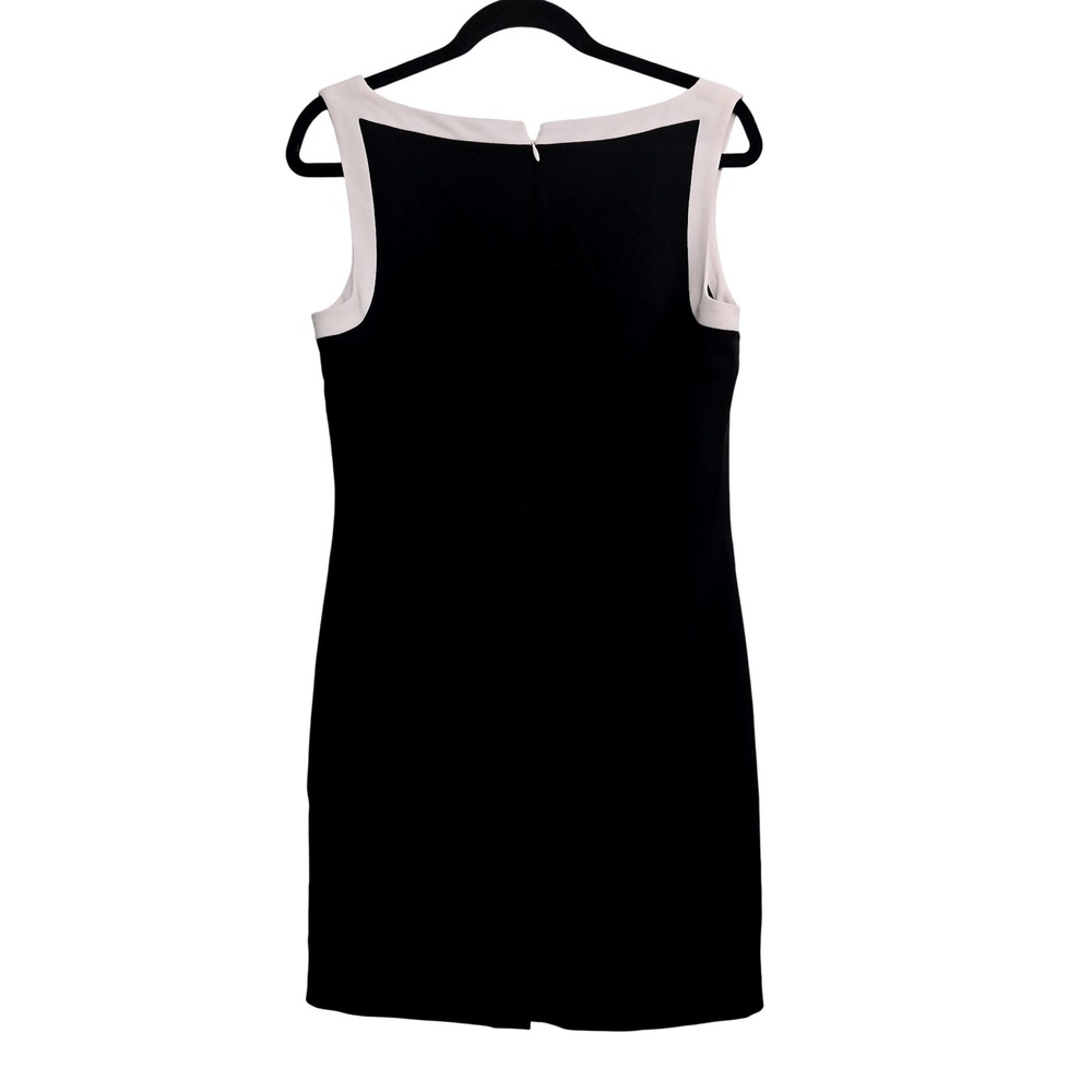 Ann Taylor Black White Sheath Dress size 10 Colorblock Sleeveless Career Office‎ - Picture 5 of 6